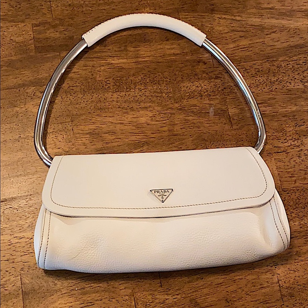 White vintage Prada handbag